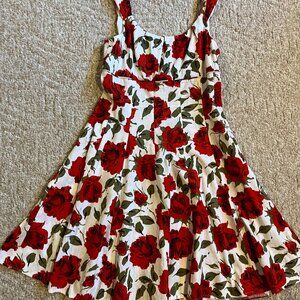 Maggy London dress, rose pattern, size 12